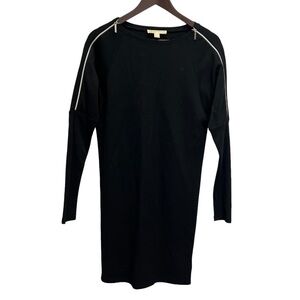 Michael Kors Black Dolman Sleeve Boat Neck Jersey Dress Size XS